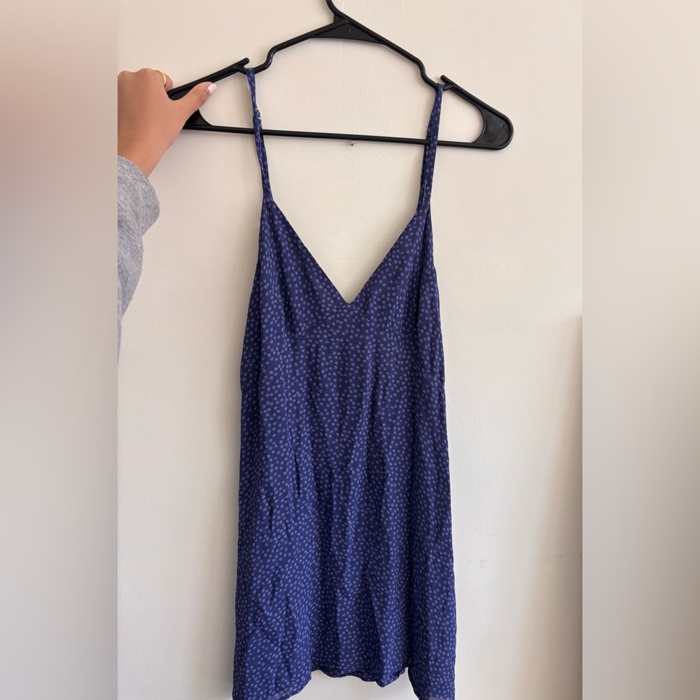 Rare Reformation Mini Slip Dress in Violet Floral Pattern